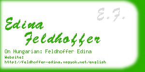 edina feldhoffer business card